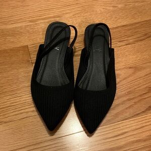 Elegant Black Slingback Women's Shoes